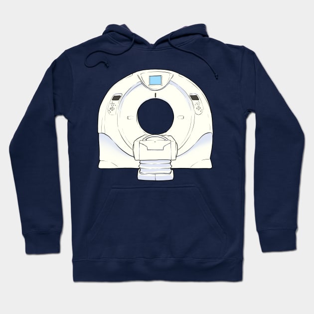 CT scanner illustration Hoodie by daddymactinus